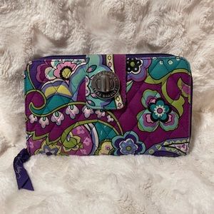 Vera Bradley Heather Paisley Turn Lock Wallet